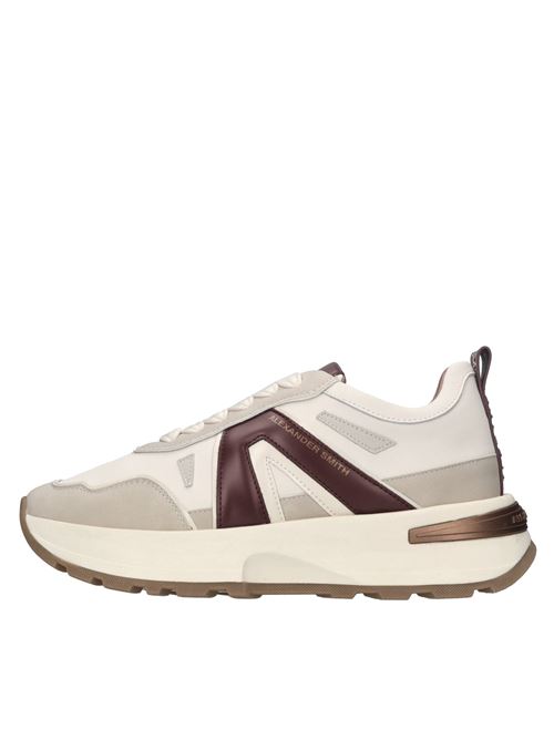 Sneakers in pelle ed ecopelle ALEXANDER SMITH | LIVERPOOL WOMAN LPW 2006BIANCO-BORDEAUX